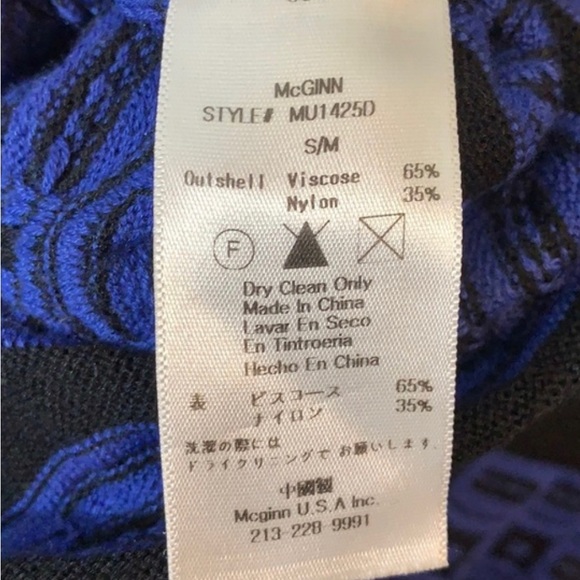 McGinn anthropology Geometric blue & black dress size small medium s/m - Picture 6 of 6